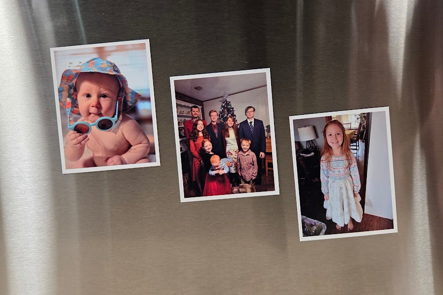 custom flat photo magnets with family photos